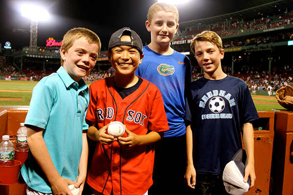 kid reporter first pitch fenway park boston red sox